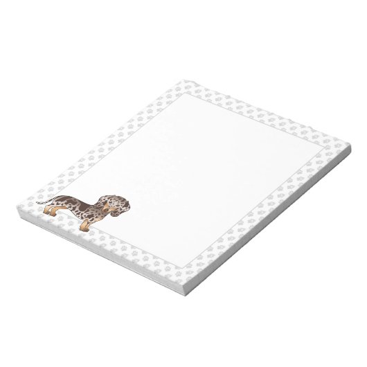 Bloc-note Chocolat & Tan Dapper Cheveux Courte Dachshund & P (Tourné)