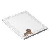 Bloc-note Chocolat & Tan Long Cheveux Dachshund Chien & Pâte (Incliné)