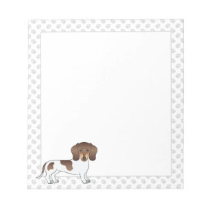 Bloc-note Chocolat & Tan Pied Poil Court Dachshund & Pattes