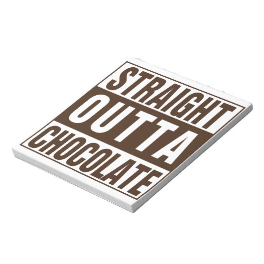 Bloc-note Chocolate Straight Outta Brown (Tourné)