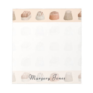 Bloc-note Chocolats Aquarelle Personnalisé