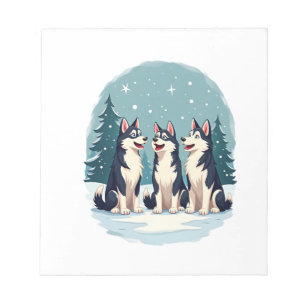 Bloc-note Chœur de Noël Husky