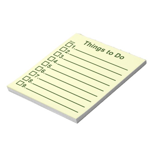 Bloc-note Choses à faire (Tourné)