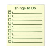 Bloc-note Choses à faire (Devant)