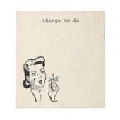 Bloc-note Choses à faire Rétro ménagère à faire Pad mémo (Devant)