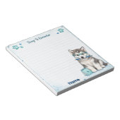 Bloc-note Choses mignonnes de Malamute d'Alaska à retenir (Incliné)