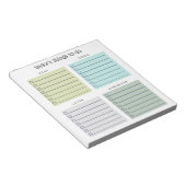 Bloc-note Choses organisées à faire bleu olive gris (Incliné)