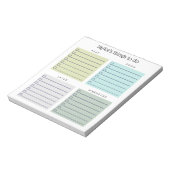 Bloc-note Choses organisées à faire bleu olive gris (Tourné)