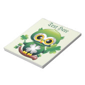 Bloc-note Chouette bébé mignon St Patrick dessin animé (Tourné)