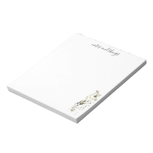 Bloc-note Chouette Brown aquarelle (Tourné)