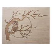 Bloc-note Chouette dans un dessin gravé dans l'arbre (Devant)