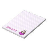 Bloc-note Chouette de Pâques - rose (Tourné)