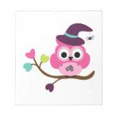 Bloc-note Chouette d'Halloween (Devant)