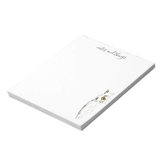 Bloc-note Chouette gris aquarelle (Tourné)