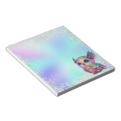 Bloc-note Chouette magique Pastel Parties scintillant (Incliné)