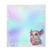Bloc-note Chouette magique Pastel Parties scintillant (Devant)