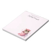 Bloc-note Chouette rose mignonne en coupe (Tourné)