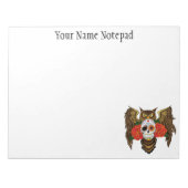 Bloc-note Chouette Rose Sugar SKull (Devant)