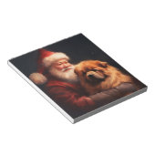 Bloc-note Chow Chow avec le Père Noël Noël Festif (Incliné)