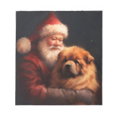 Bloc-note Chow Chow avec Noël Festif du Père Noël (Devant)