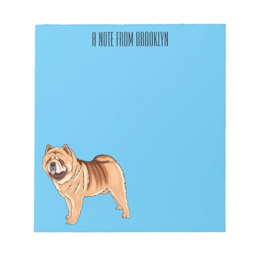 Bloc-note Chow Chow dog cartoon (Devant)