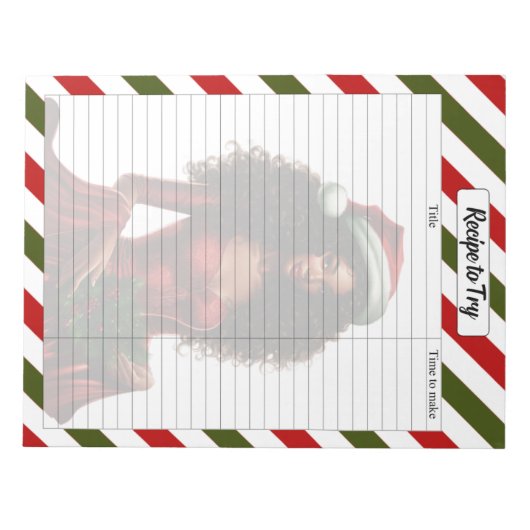 Bloc-note Christmas Beauty Pinup_ Recette à essayer (Devant)