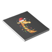 Bloc-note Christmas Giraffe Santa Hat Lights Giraffe Men Wom (Incliné)