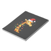 Bloc-note Christmas Giraffe Santa Hat Lights Giraffe Men Wom (Tourné)