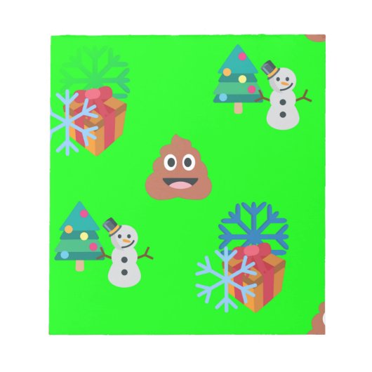Bloc-note christmas poop emoji (Devant)