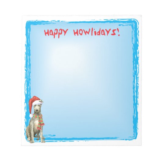 Bloc-note Christmas Scottish Deerhound (Devant)