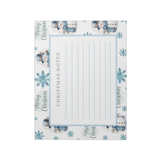 Bloc-note Christmas Snowman (Tourné)