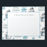 Bloc-note Christmas Snowman<br><div class="desc">Bloc-notes Christman Snowman. Vous pouvez personnaliser ce bloc-notes avec votre nom ou vos initiales.</div>