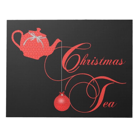 Bloc-note Christmas Tea Party, Red Lace (Devant)