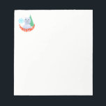 Bloc-note Christmas Tree And Snowman<br><div class="desc">Photo of a snowman,  drawing of a Christmas tree and two snowflakes,  red text Christmas. Prints,  t-shirts and gifts for fun and good mood. Enjoy Christmas and New Year season</div>