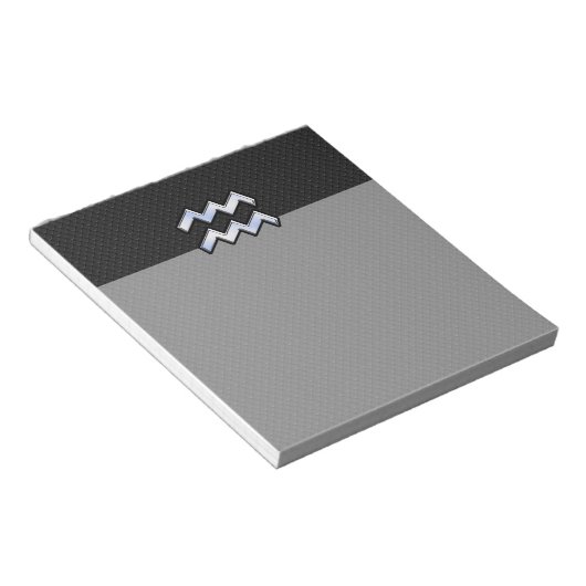 Bloc-note Chrome comme Aquarius Zodiac Symbole sur serpent (Incliné)