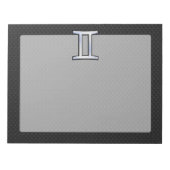 Bloc-note Chrome comme Gemini signe Zodiac (Devant)