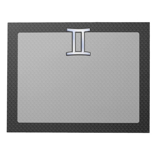 Bloc-note Chrome comme Gemini signe Zodiac (Devant)