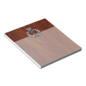 Bloc-note Chrome comme le chardon sur le style en bois d'aca (Incliné)