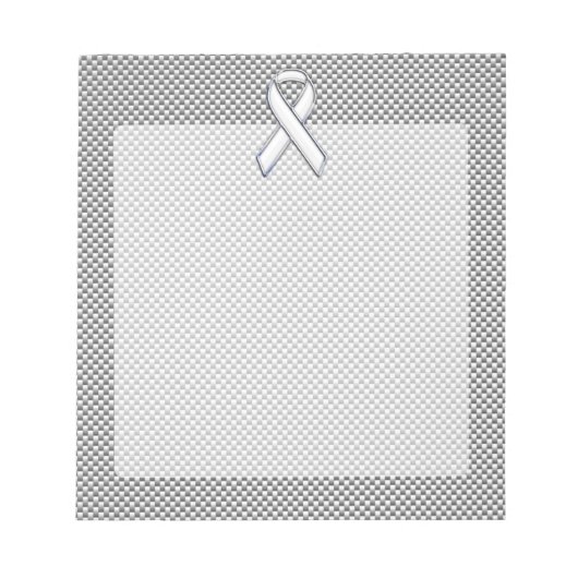 Bloc-note Chrome Comme White Ribbon Sensibilisation Fibre de (Devant)