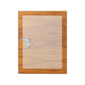 Bloc-note Chrome coureur de cerf sur l'impression en teck fi (Tourné)