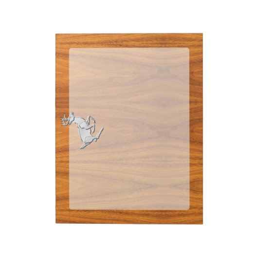 Bloc-note Chrome coureur de cerf sur l'impression en teck fi (Tourné)