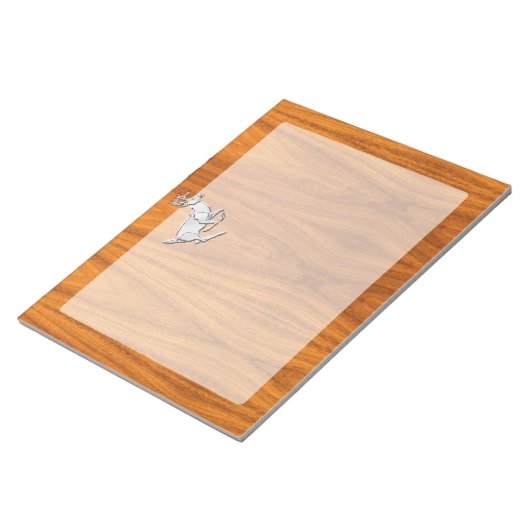 Bloc-note Chrome coureur de cerf sur l'impression en teck fi (Incliné)