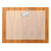 Bloc-note Chrome coureur de cerf sur l'impression en teck fi (Devant)