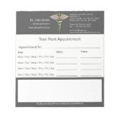 Bloc-note Chrome Holographique 3D Caduceus Rendez-vous Médic (Devant)