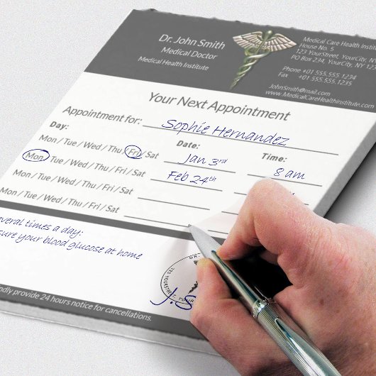 Bloc-note Chrome Holographique 3D Caduceus Rendez-vous Médic