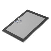 Bloc-note Chrome Like Taurus Zodiac Sign on Black Snake Skin (Incliné)