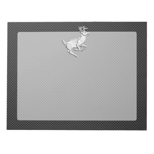 Bloc-note Chrome Running Deer sur l'impression de fibre de c (Devant)