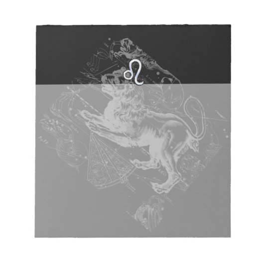 Bloc-note Chrome Style Leo Zodiac Carte Hevelius 1690 (Devant)