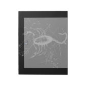 Bloc-note Chrome Style Scorpio Zodiac Symbole sur Hevelius (Tourné)