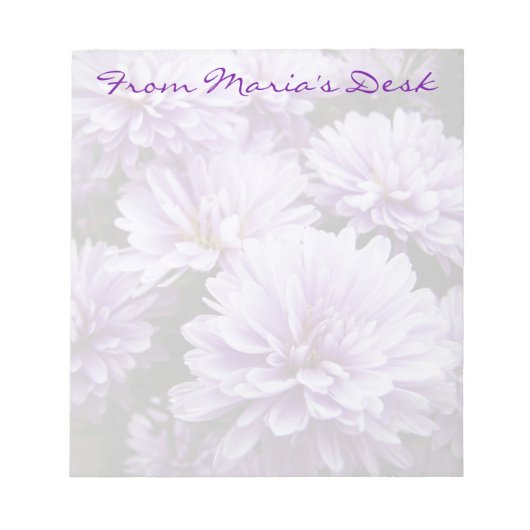 Bloc-note Chrysanthèmes de brume pourpre (Devant)